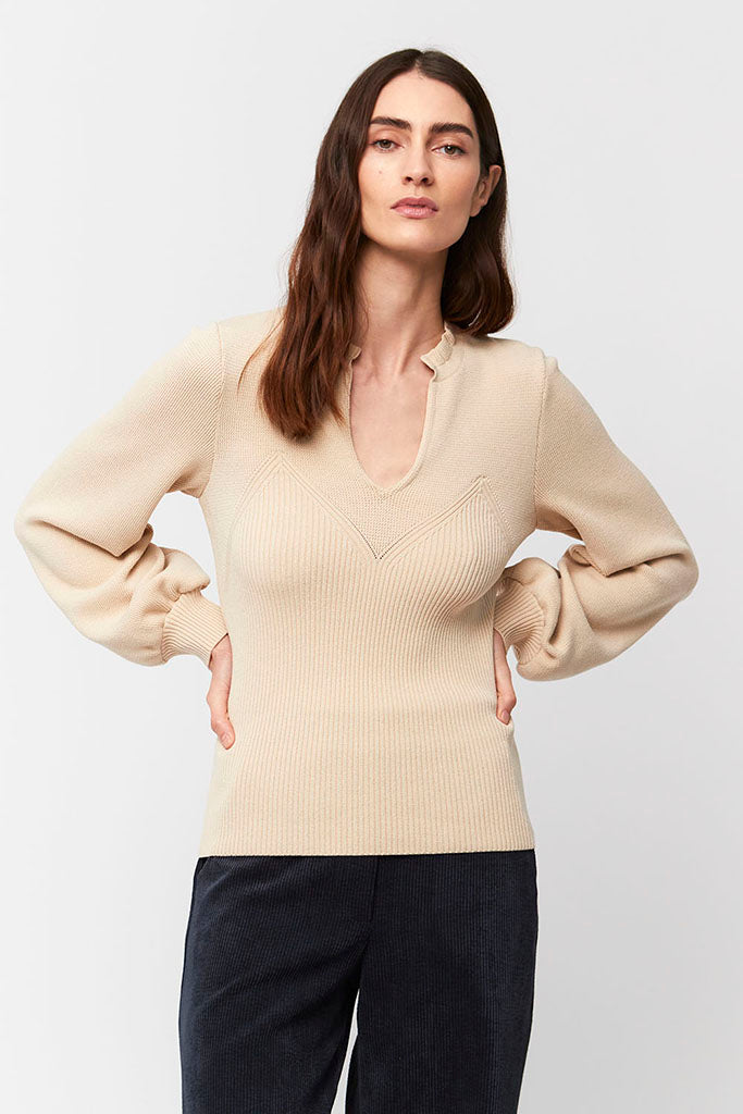 Aldo Martins Faure Sweater in Oyster - Arielle Clothing