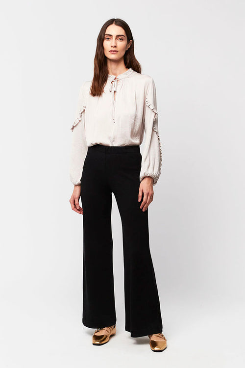 Aldo Martins Flan Trousers in Black - Arielle Clothing