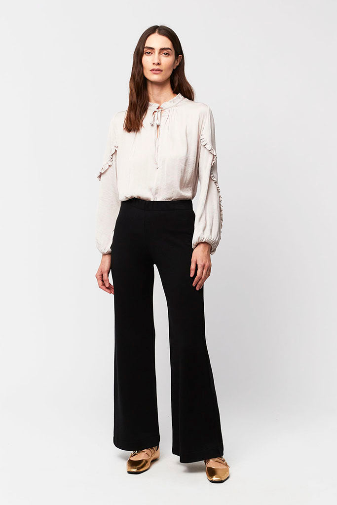 Aldo Martins Flan Trousers in Black - Arielle Clothing