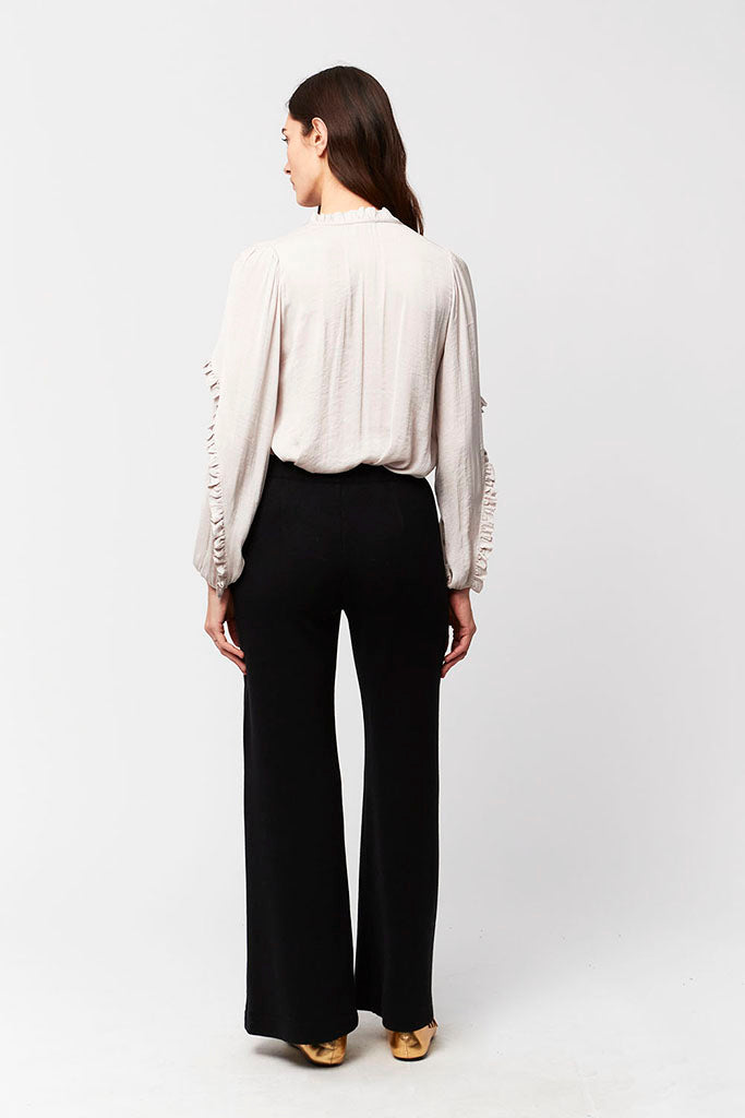 Aldo Martins Flan Trousers in Black - Arielle Clothing