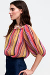 Aldo Martins Nina Off the Shoulder Top in Multi - Arielle Clothing