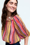 Aldo Martins Nina Off the Shoulder Top in Multi - Arielle Clothing