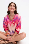 Aldo Martins Ona Tie Dye Top in Pink - Arielle Clothing