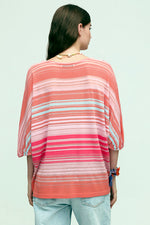 Aldo Martins Byam Lightweight Knti in Coral/Aqua/Watermelon/Lignt Pintk - Arielle Clothing