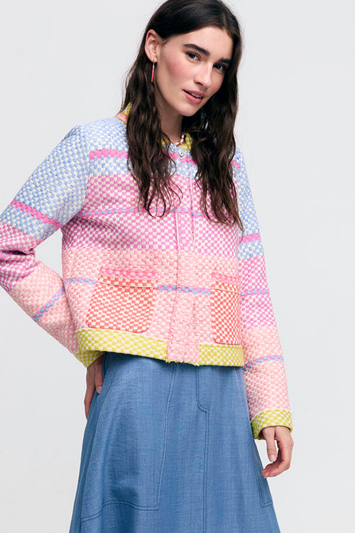 Aldo Martins Naxos Box Cut Jacket in Multi - Arielle Clothing