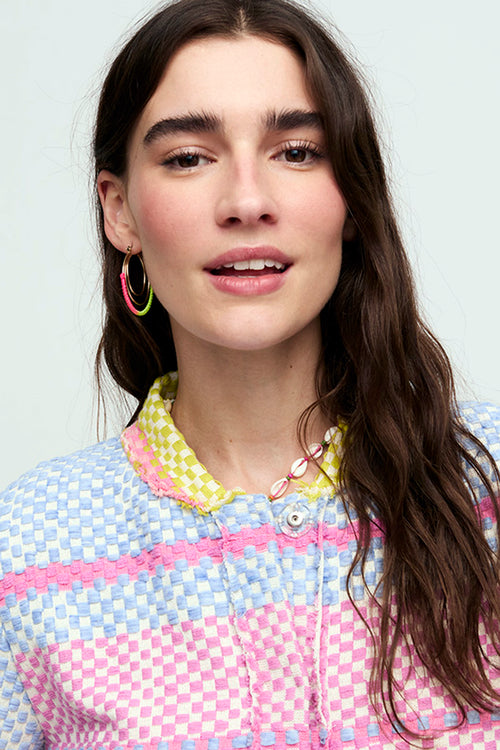 Aldo Martins Naxos Box Cut Jacket in Multi - Arielle Clothing