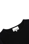 Aleger Cashmere Bell Sleeve Round Neck Sweater in Black - Arielle Clothing