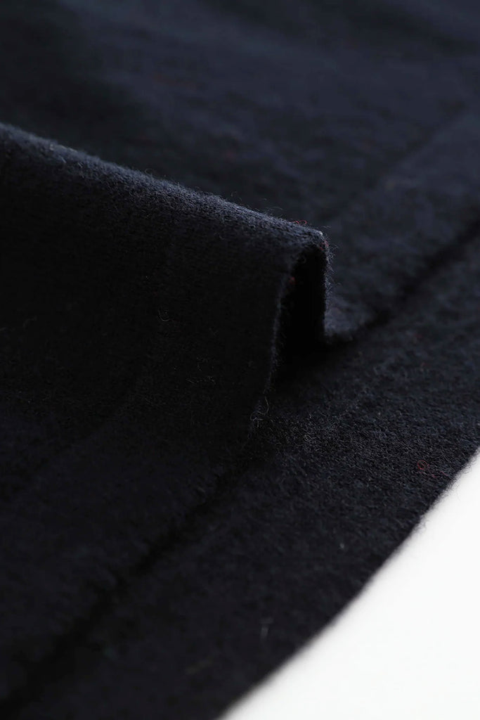 Aleger Cashmere Bell Sleeve Round Neck Sweater in Black - Arielle Clothing