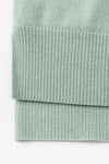 Aleger Cashmere Oversized High Low V Neck Sweater in Light Moss - Arielle Clothing