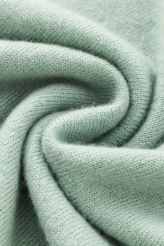 Aleger Cashmere Oversized High Low V Neck Sweater in Light Moss - Arielle Clothing