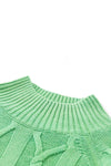 Aleger Cashmere Cable Knit Dip Dye Sweater in Candy Apple - Arielle Clothing