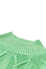 Aleger Cashmere Cable Knit Dip Dye Sweater in Candy Apple - Arielle Clothing