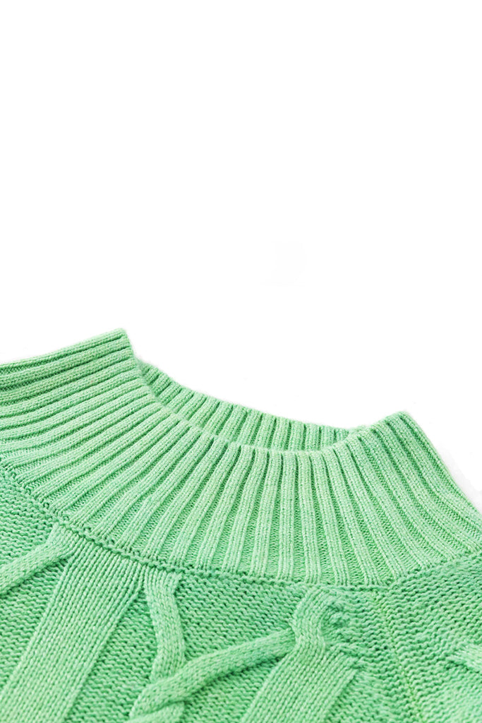 Aleger Cashmere Cable Knit Dip Dye Sweater in Candy Apple - Arielle Clothing