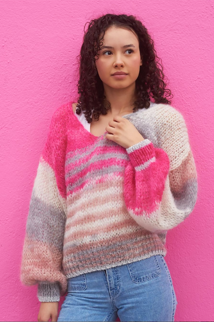 American Dreams Milana Sweater in Pink Dream - Arielle Clothing