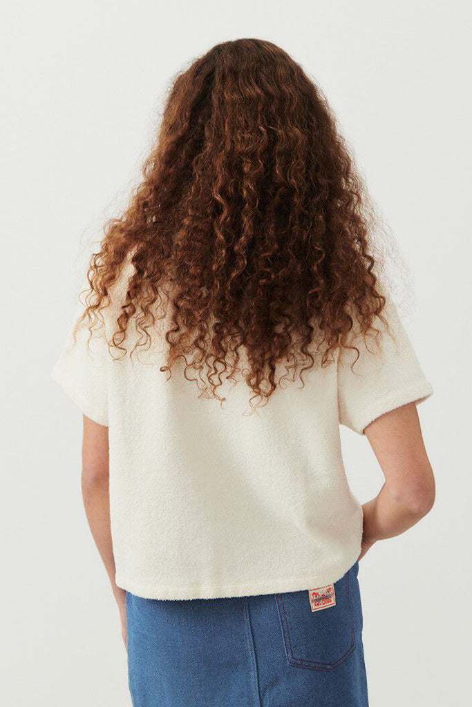 American Vintage Bobypark Short Sleeve T-shirt in Ecru - Arielle Clothing