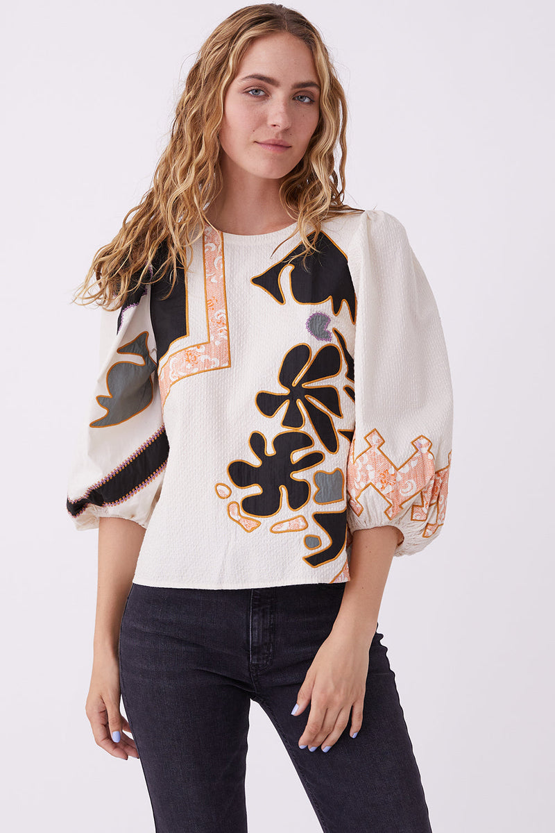 Brittany Blouse in Birch White