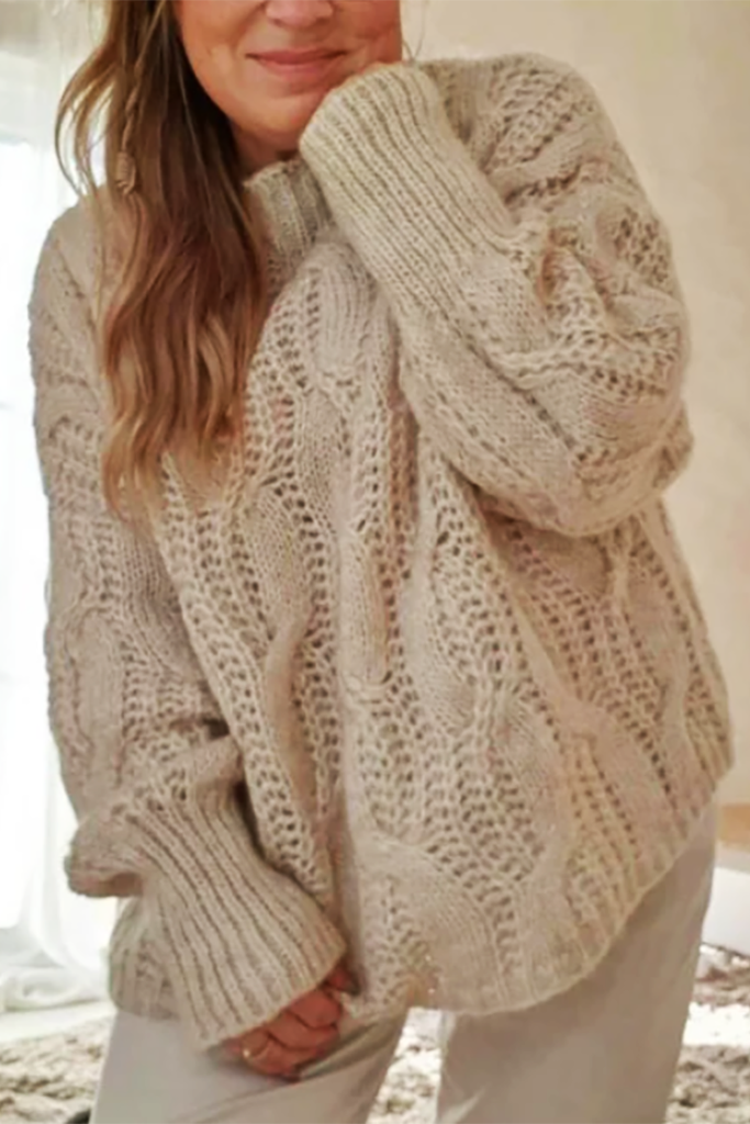 Bypias Olivia Mohair Knit in Beige - Arielle Clothing