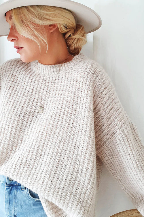 Bypias Selena Alpaca Knit in Beige - Arielle Clothing