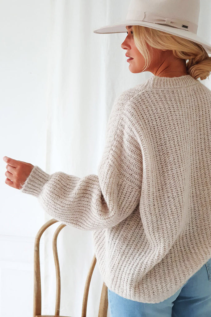 Bypias Selena Alpaca Knit in Beige - Arielle Clothing