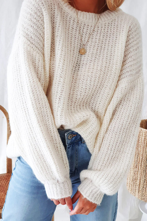 Bypias Selena Alpaca Knit in Off White - Arielle Clothing