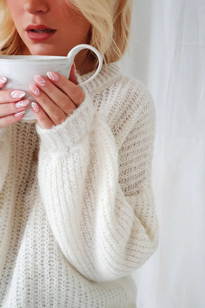 Bypias Selena Alpaca Knit in Off White - Arielle Clothing