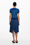 Desigual Butterfly Knit Tee in Dark Blue - Arielle Clothing