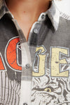 Desigual Patchwork Plaid Shirt in Black - Arielle Clothing