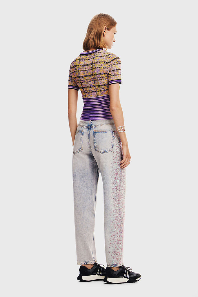 Desigual Cuadri Knit Tee in Tutti Frutti - Arielle Clothing