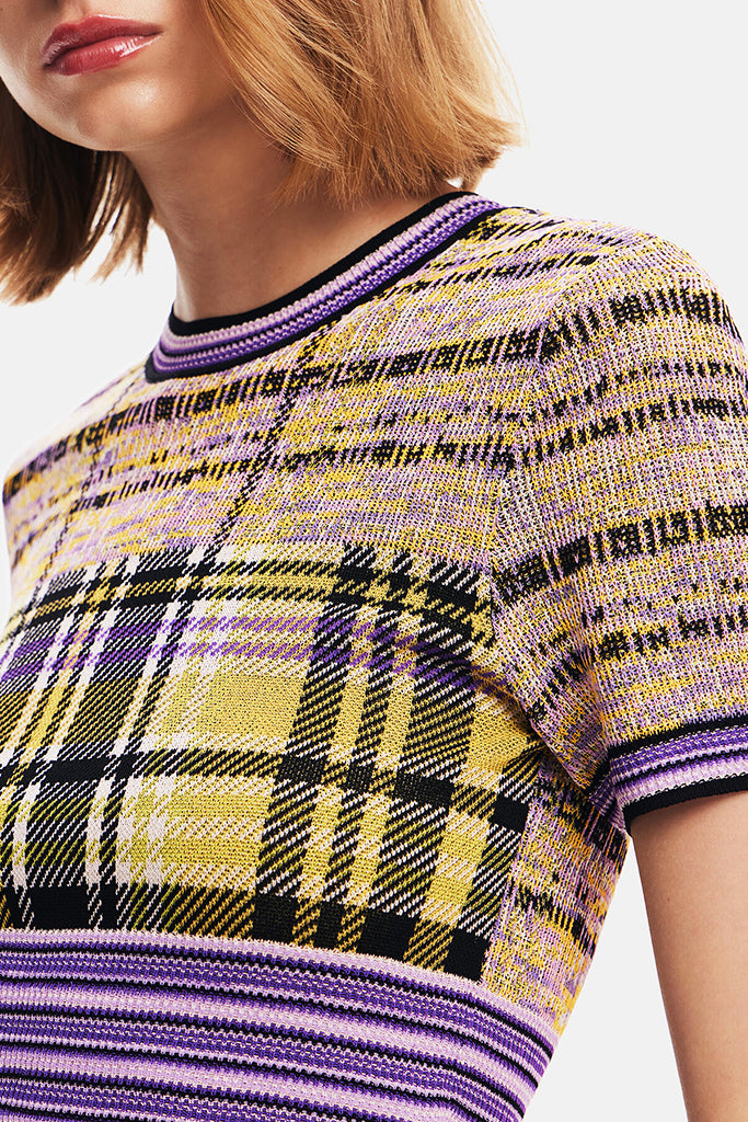 Desigual Cuadri Knit Tee in Tutti Frutti - Arielle Clothing