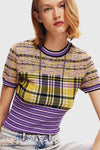 Desigual Cuadri Knit Tee in Tutti Frutti - Arielle Clothing