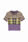 Desigual Cuadri Knit Tee in Tutti Frutti - Arielle Clothing