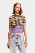 Desigual Cuadri Knit Tee in Tutti Frutti - Arielle Clothing