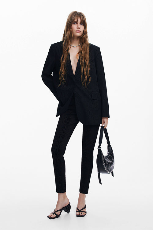 Desigual Hamburgo Eyelet Blazer in Black - Arielle Clothing