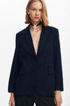 Desigual Hamburgo Eyelet Blazer in Navy - Arielle Clothing