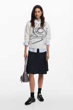 Desigual x M. Lacroix Montpellier Sweater in White - Arielle Clothing