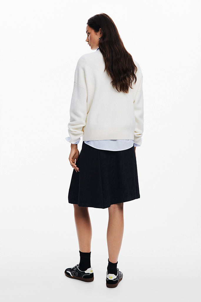 Desigual x M. Lacroix Montpellier Sweater in White - Arielle Clothing
