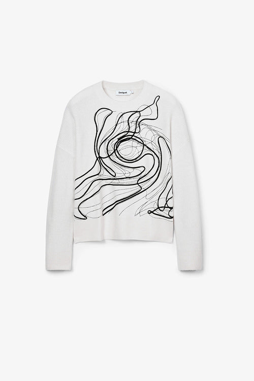 Desigual x M. Lacroix Montpellier Sweater in White - Arielle Clothing