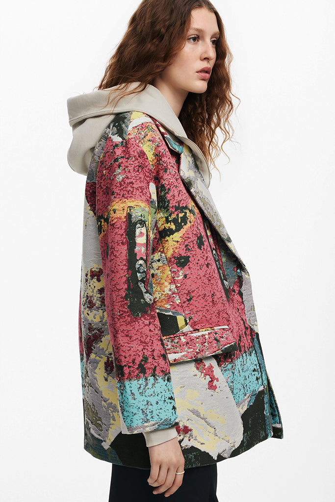 Desigual x M. Christian Lacroix Poster Coat in Tutti Frutti - Arielle Clothing