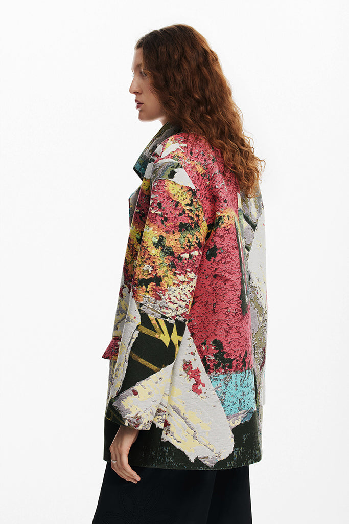 Desigual x M. Christian Lacroix Poster Coat in Tutti Frutti - Arielle Clothing