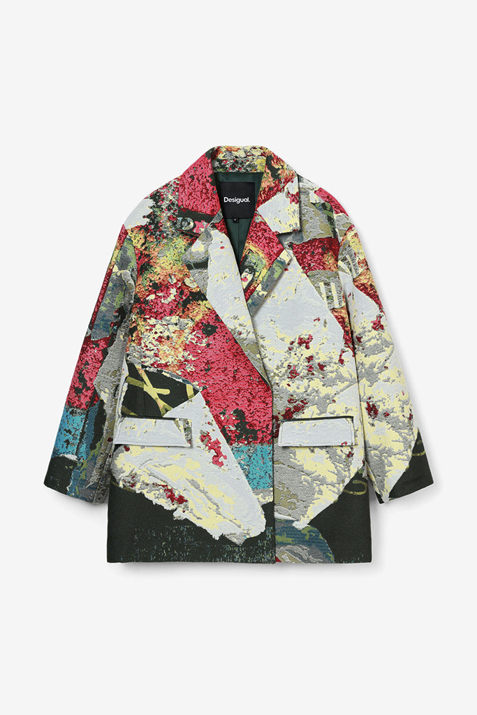 Desigual x M. Christian Lacroix Poster Coat in Tutti Frutti - Arielle Clothing