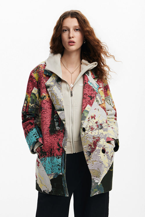 Desigual x M. Christian Lacroix Poster Coat in Tutti Frutti - Arielle Clothing