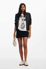 Desigual Shadow Tee in White - Arielle Clothing
