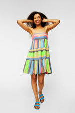 Devotion Twins Lachitit Dress in Blue/Pink - Arielle Clothing