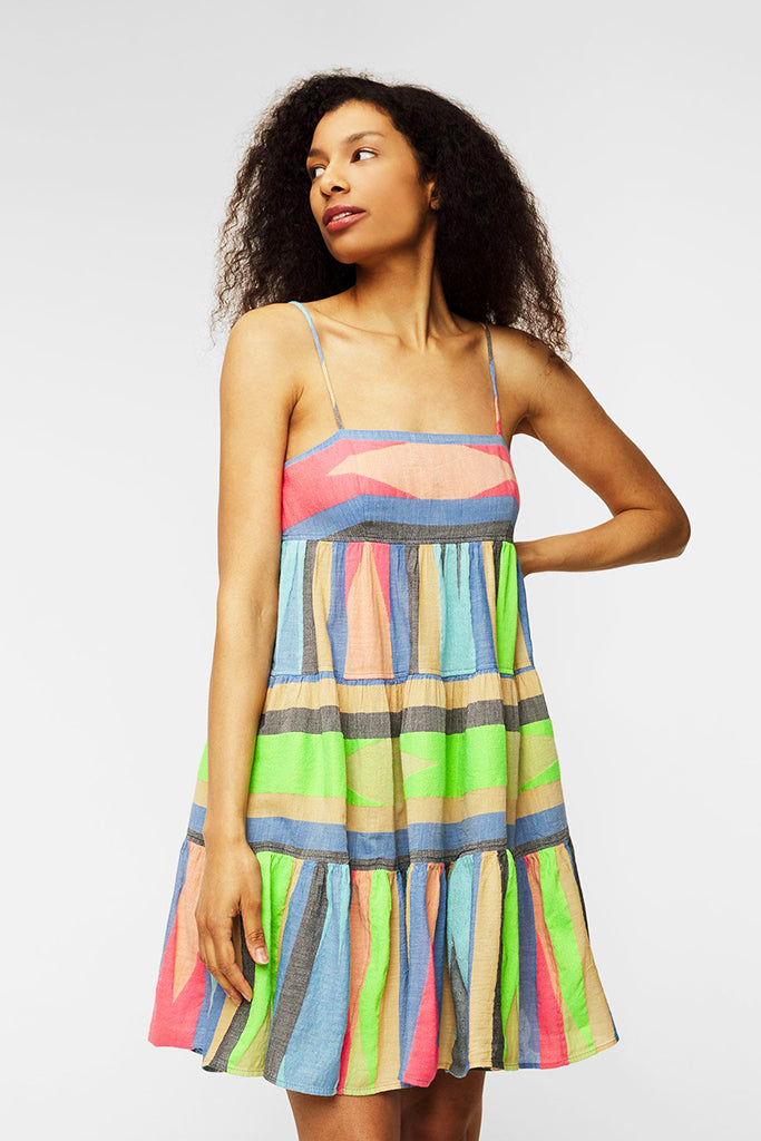 Devotion Twins Lachitit Dress in Blue/Pink - Arielle Clothing