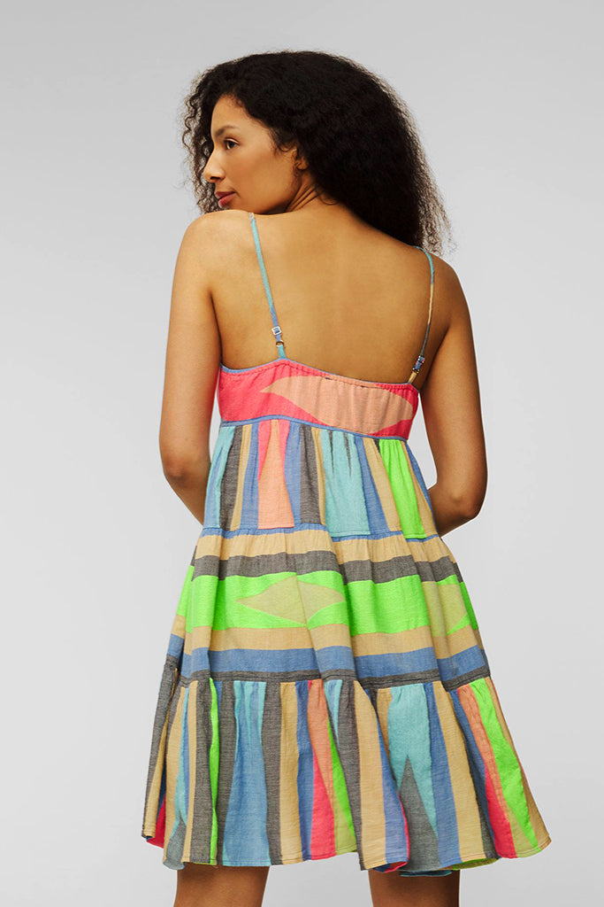 Devotion Twins Lachitit Dress in Blue/Pink - Arielle Clothing