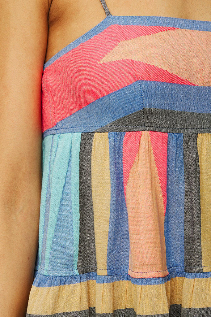 Devotion Twins Lachitit Dress in Blue/Pink - Arielle Clothing
