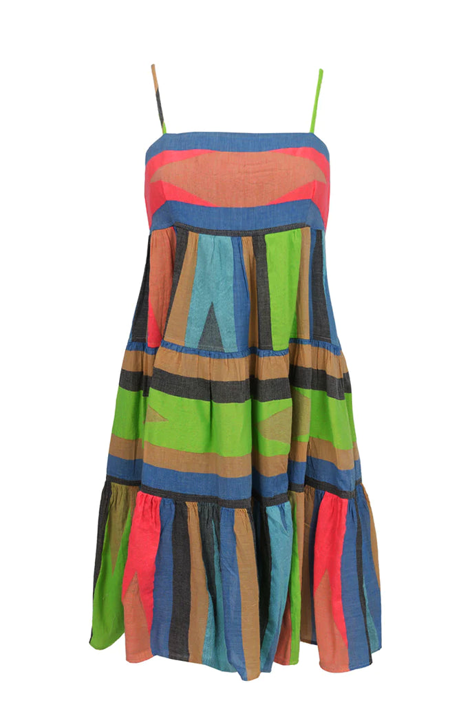 Devotion Twins Lachitit Dress in Blue/Pink - Arielle Clothing