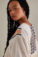 Devotion Twins Lindos Short Dress in Black and Off White - Arielle Clothing