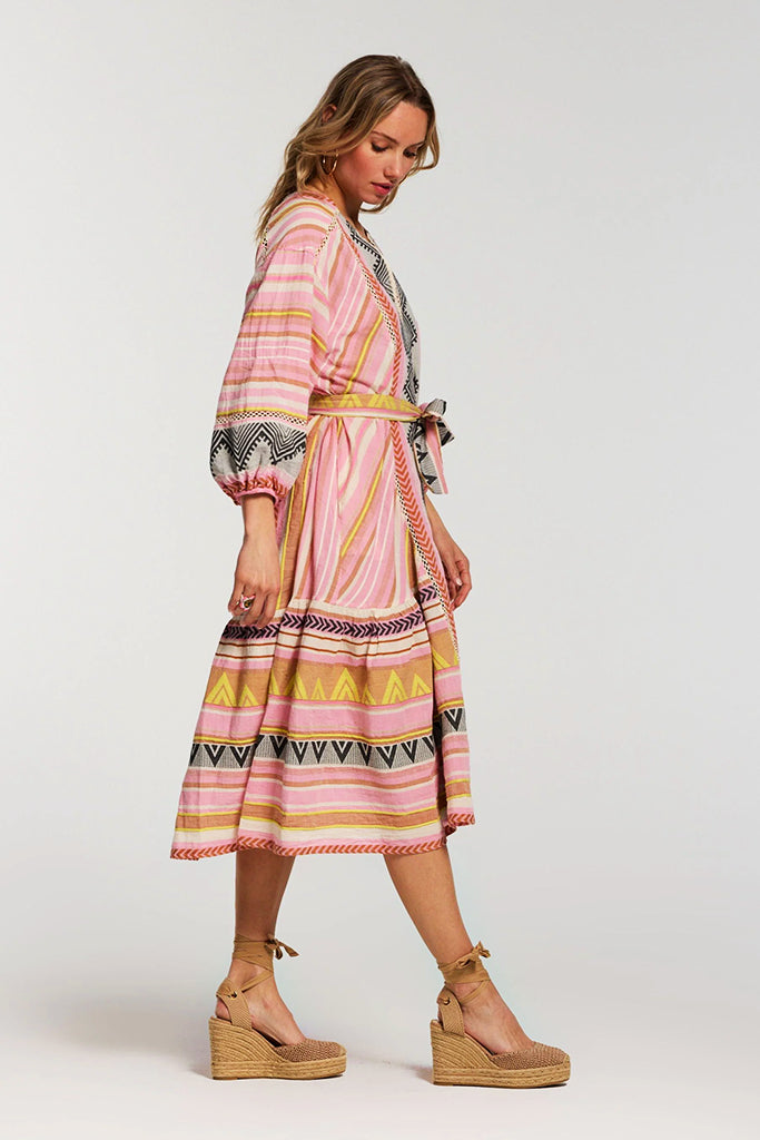 Devotion Twins Porto Timoni Long Dress in Pink - Arielle Clothing