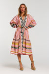 Devotion Twins Porto Timoni Long Dress in Pink - Arielle Clothing